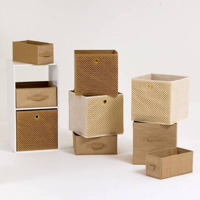 Boîte en carton, 31x31 cm, beige Mix'n modul