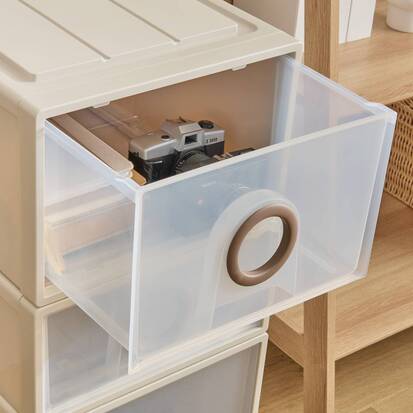 Tiroir en polystyrène choc, 23,5l, beige 