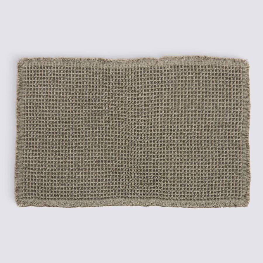 Tapis, 80x50 cm, vert Waffle