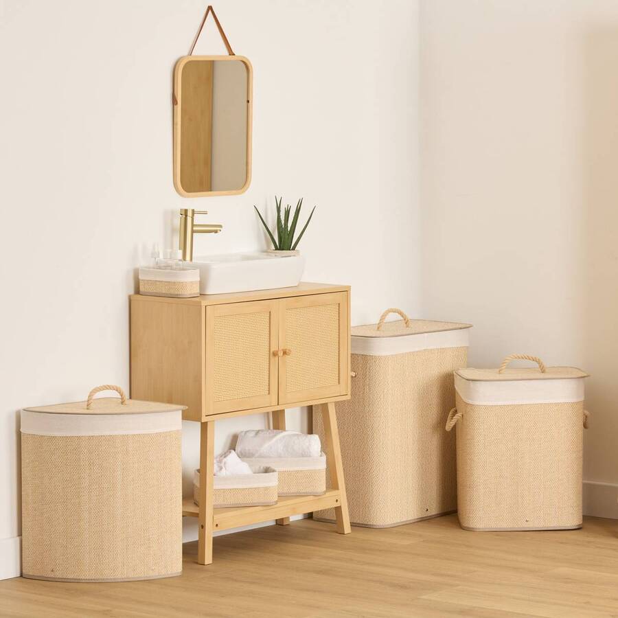 Panier à linge, 48 l, blanc Stemy