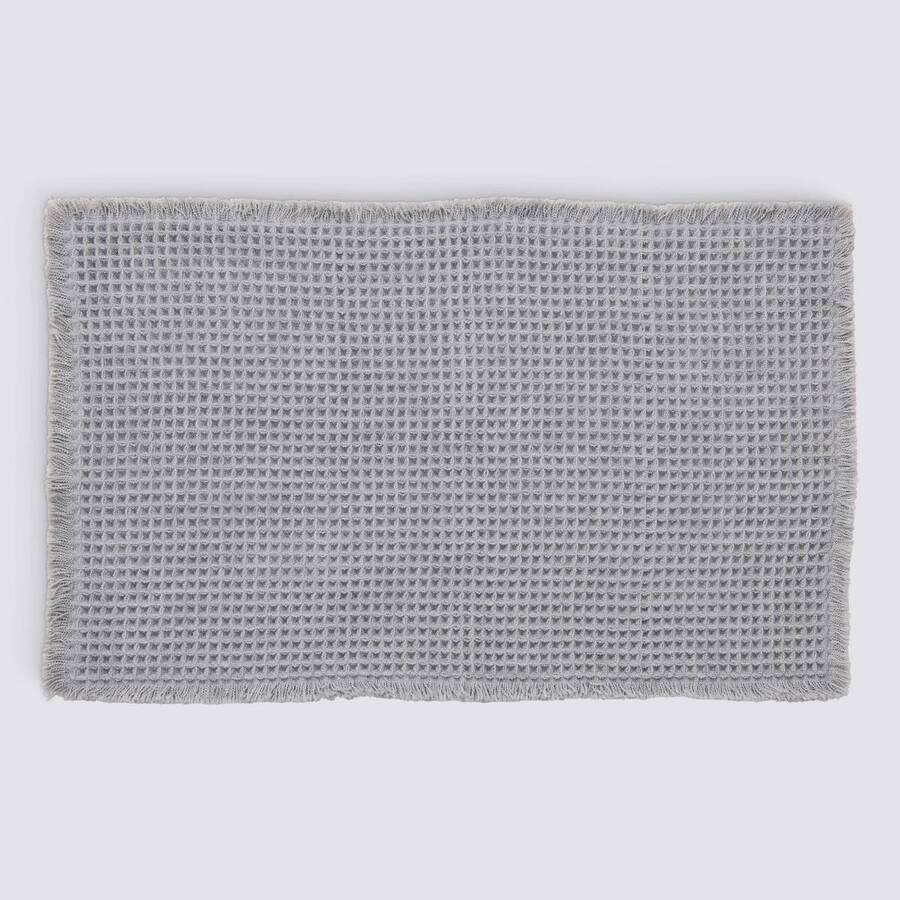 Tapis, 80x50 cm, gris Waffle