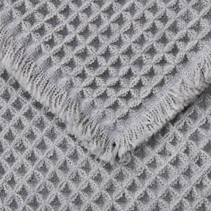 Tapis, 80x50 cm, gris Waffle