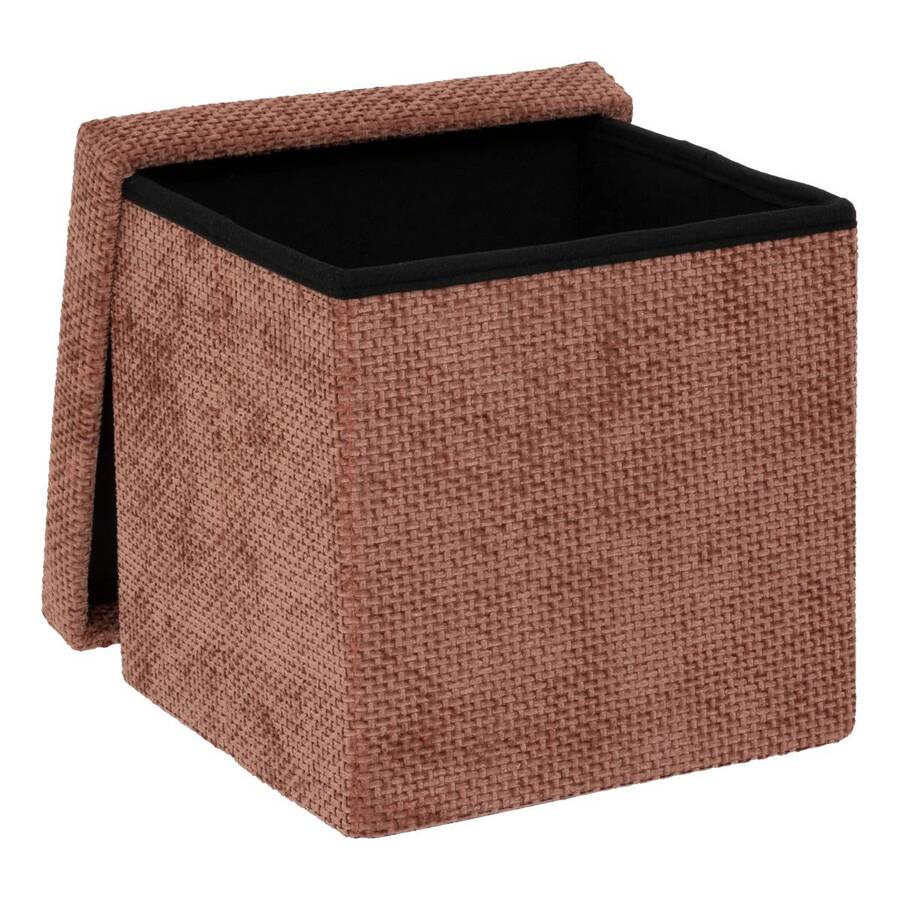 Pouf en mdf - panneau de fibres de bois, 31x31 cm, rose 