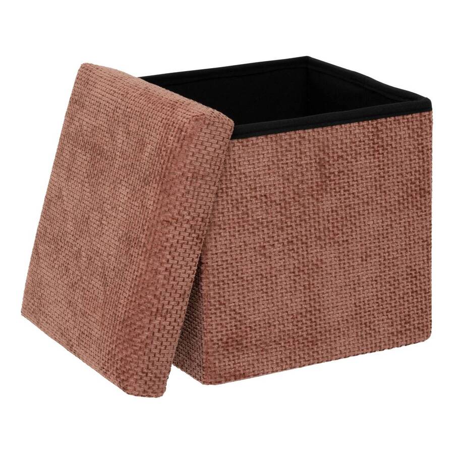 Pouf en mdf - panneau de fibres de bois, 31x31 cm, rose 
