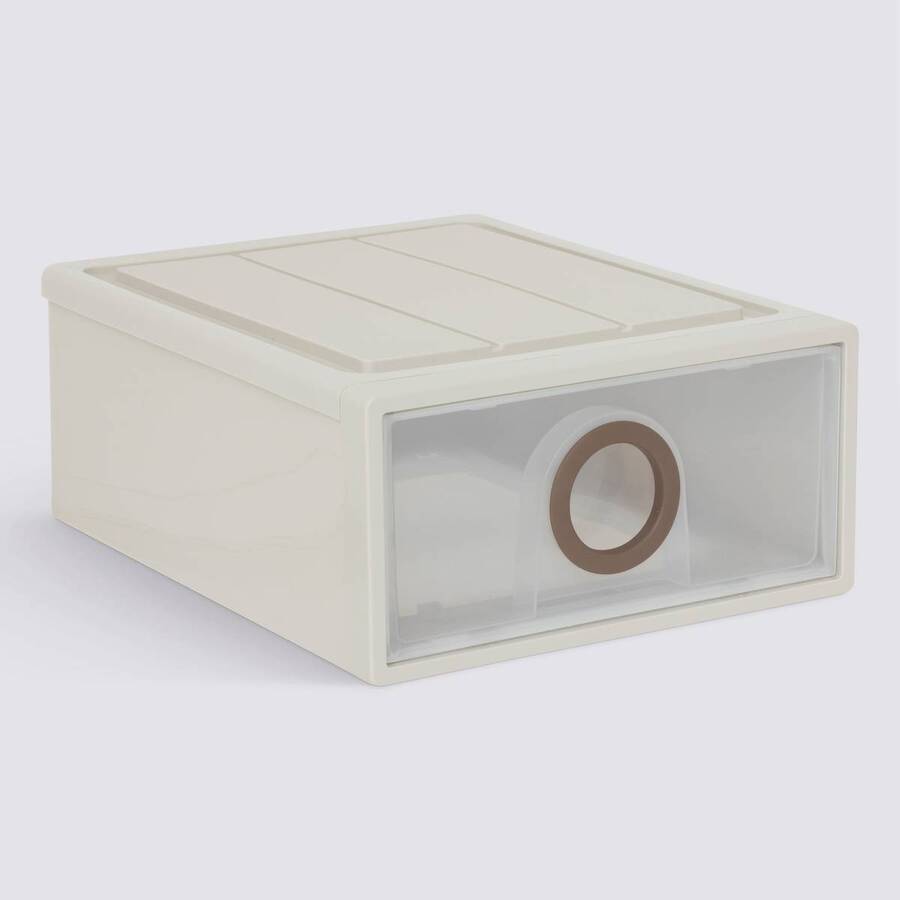 Tiroir en polystyrène choc, 16l, beige Tide'n stak