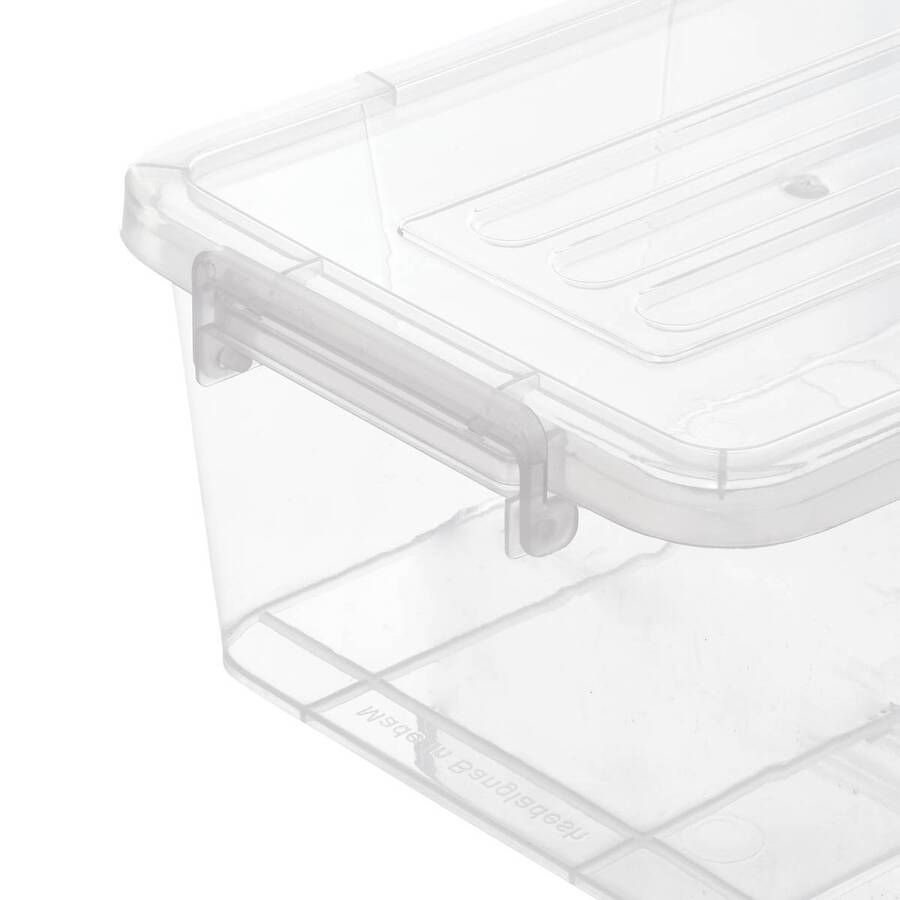 Lot de 5 boîtes de rangement, 5l, transparent Clippy