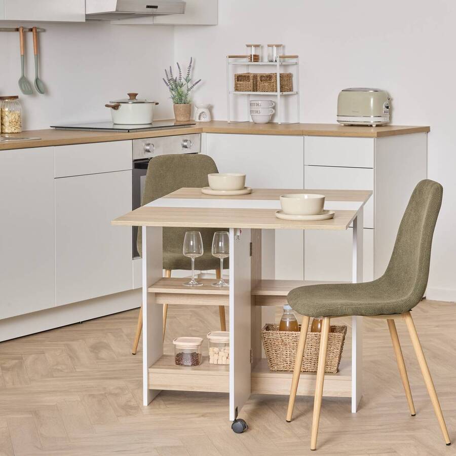 Table, 4 places, blanc Eat up