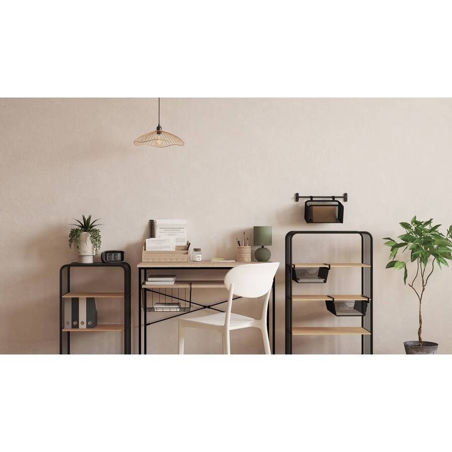 Etagère suspendue, 38,5x21,5x18,2 cm, noir Spacy