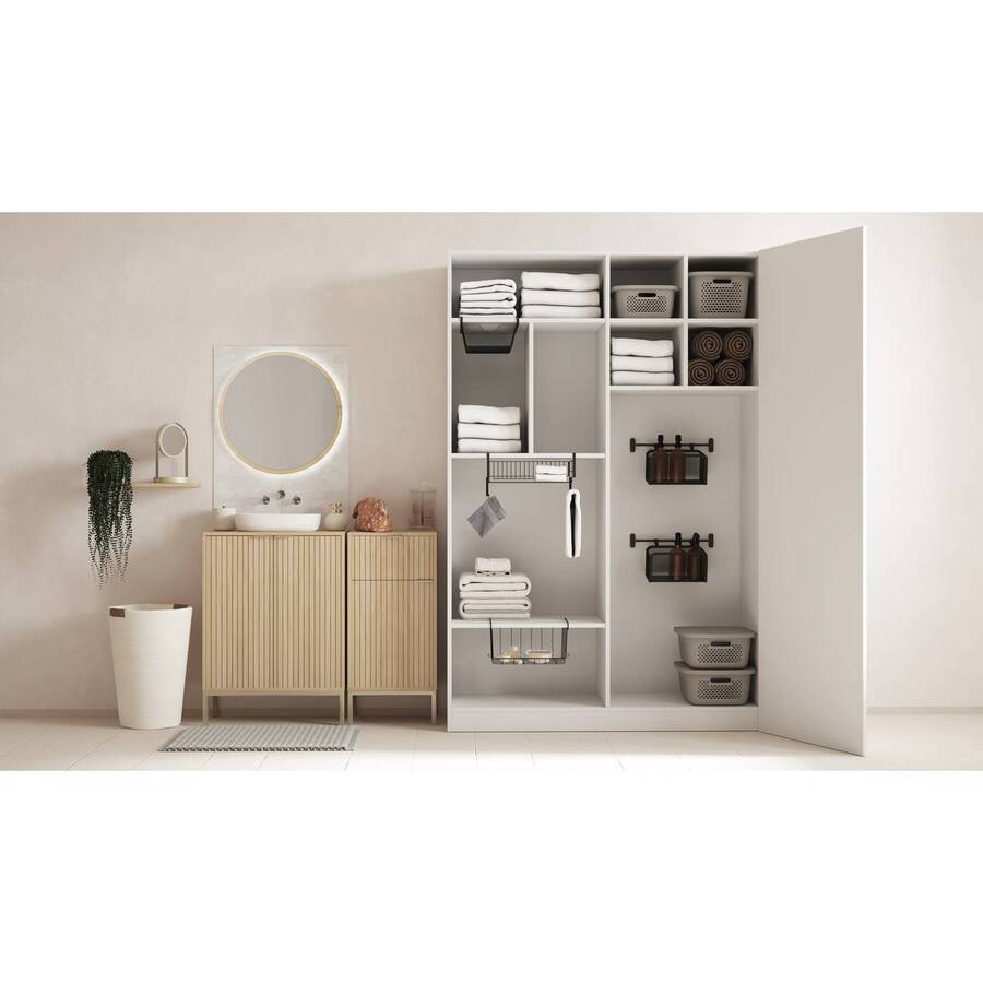 Etagère suspendue, 38,5x21,5x18,2 cm, noir Spacy