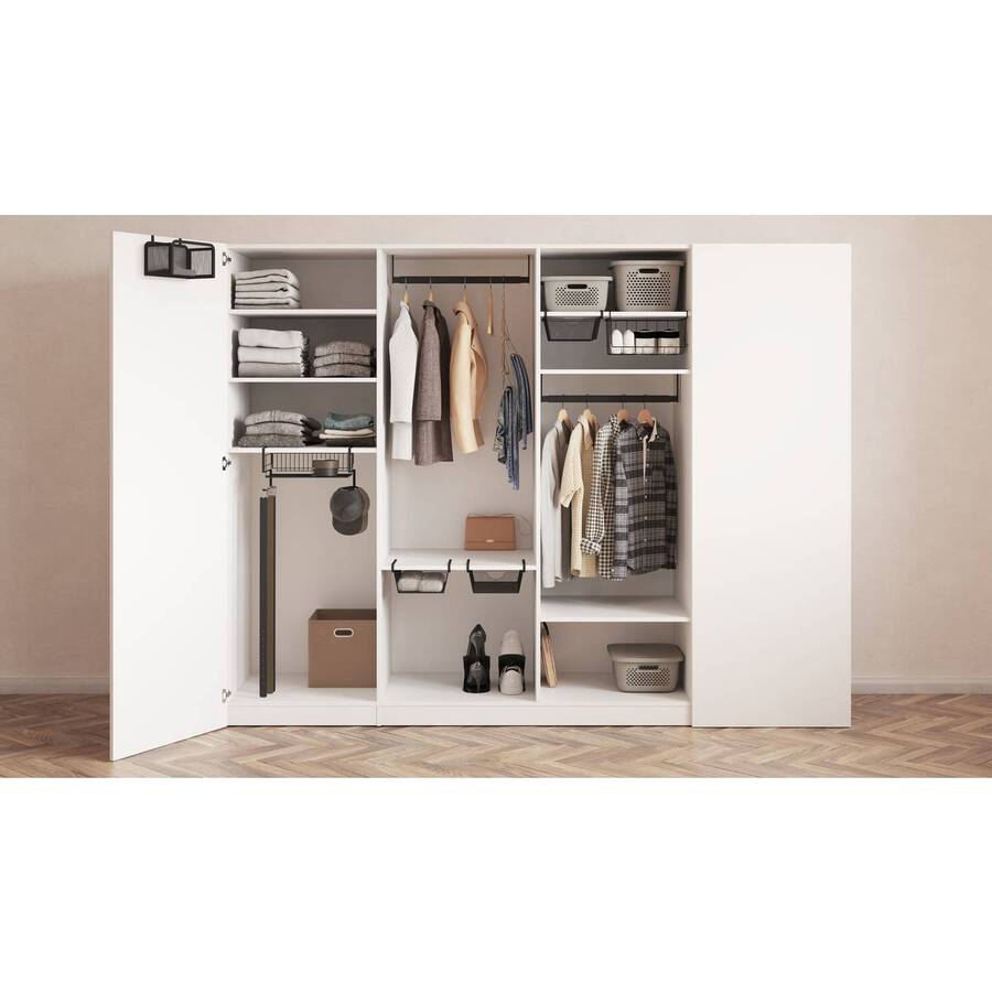 Etagère suspendue, 38,5x21,5x18,2 cm, noir Spacy