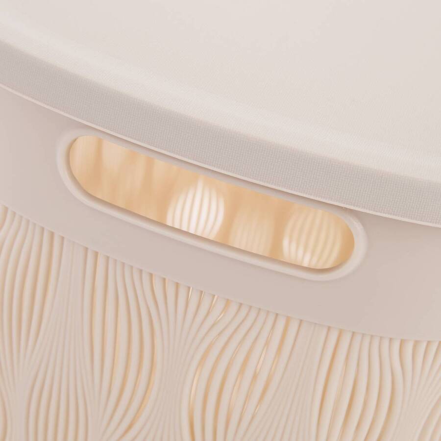 Corbeille à linge, 40 l, beige Leaf