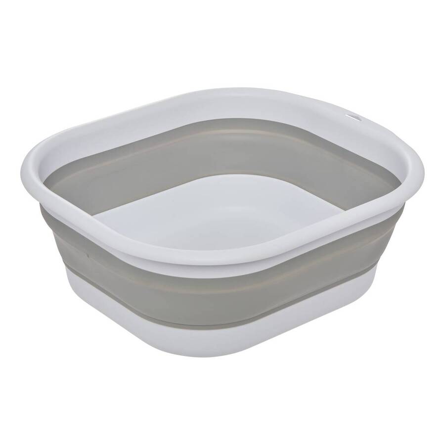 Lot de 3 bassines rétractables, 3/5/10l, gris Retract