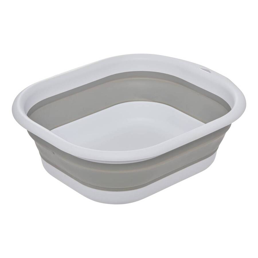 Lot de 3 bassines rétractables, 3/5/10l, gris Retract