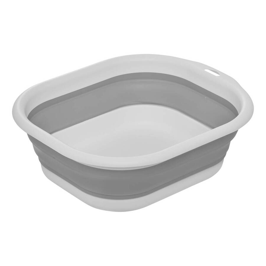 Lot de 3 bassines rétractables, 3/5/10l, gris Retract