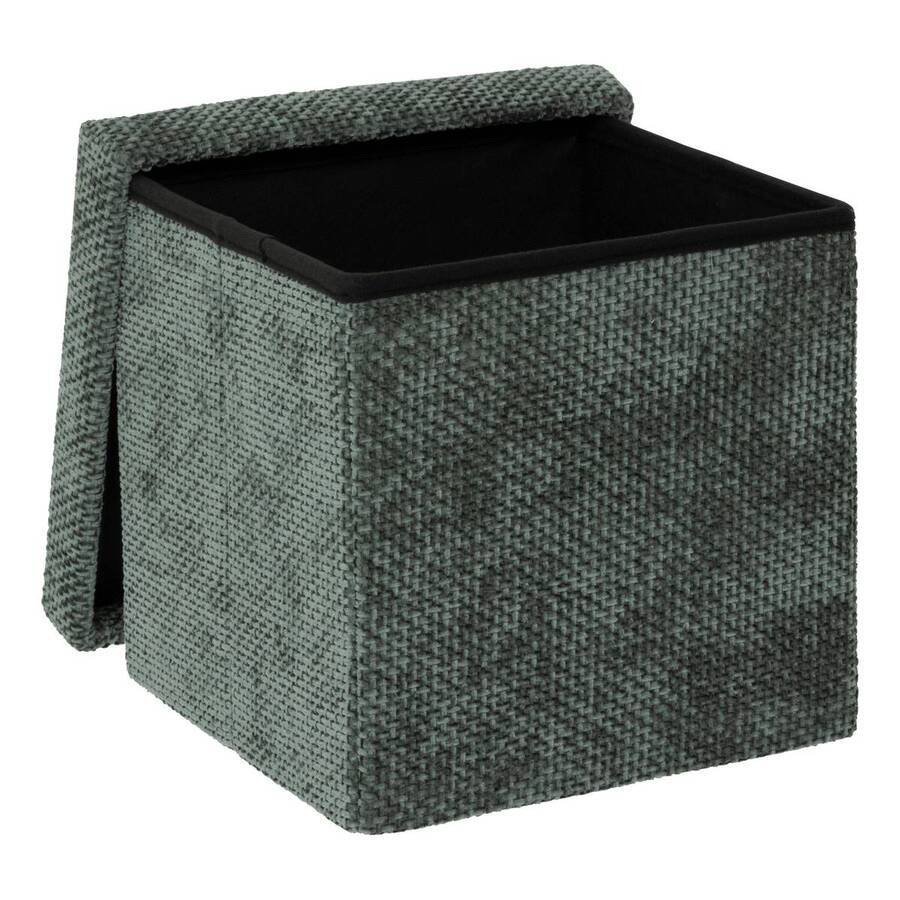 Pouf en mdf - panneau de fibres de bois, 31x31 cm, vert foncé 