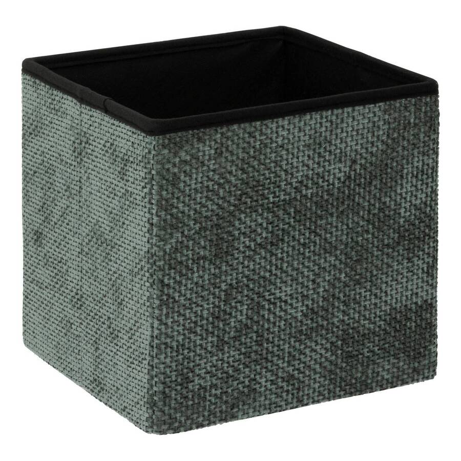 Pouf en mdf - panneau de fibres de bois, 31x31 cm, vert foncé 