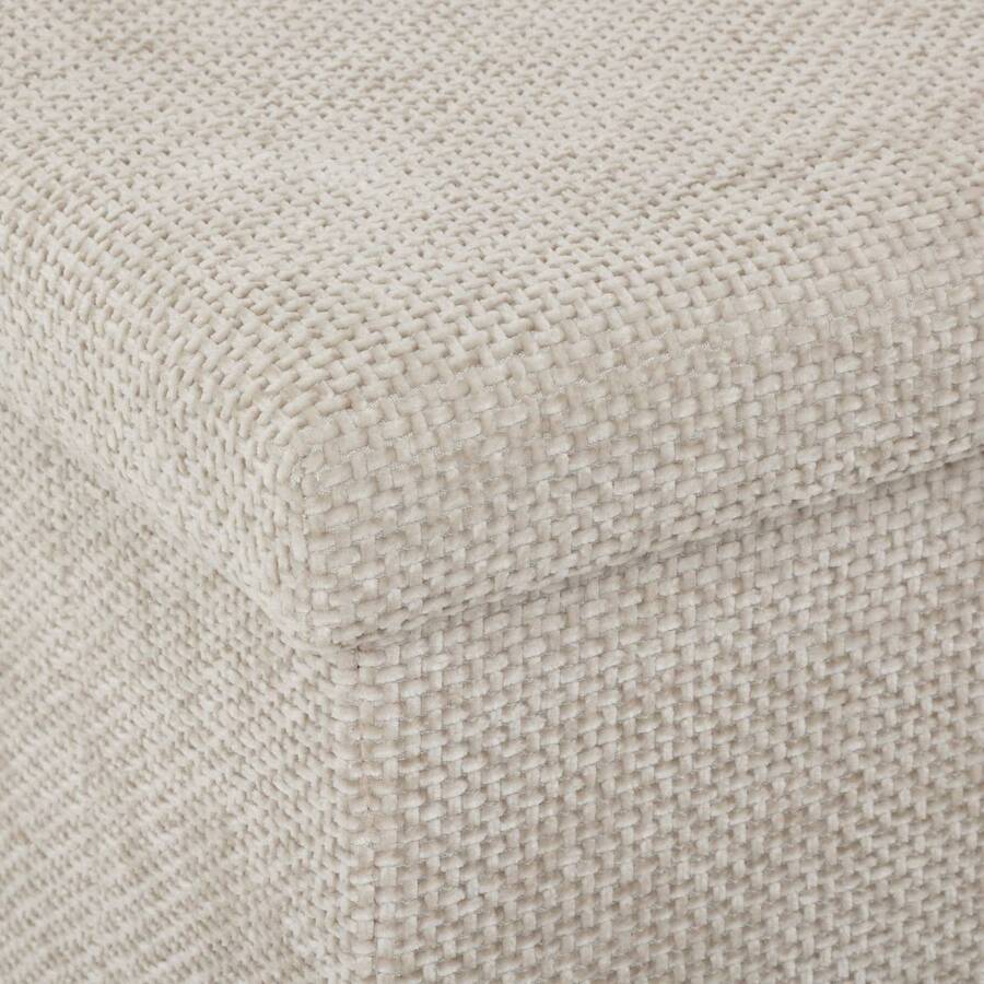 Pouf en mdf - panneau de fibres de bois, 31x31 cm, beige 