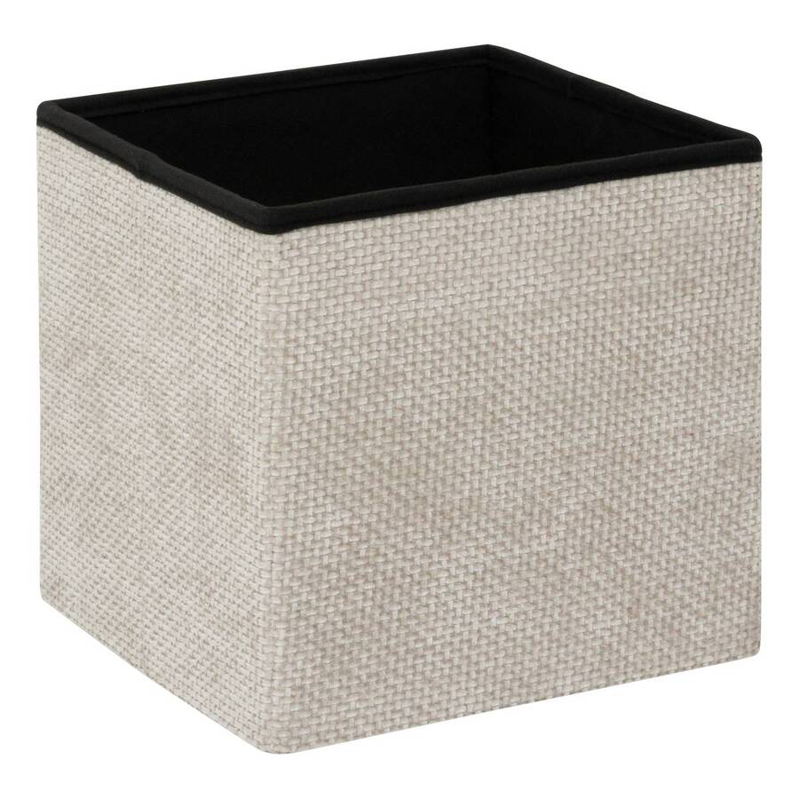 Pouf en mdf - panneau de fibres de bois, 31x31 cm, beige 