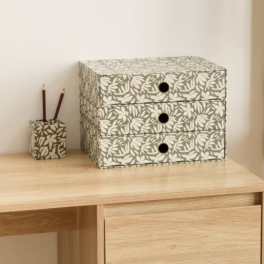 Tour, 3 tiroirs, 32x22x23 cm, laurier Florea