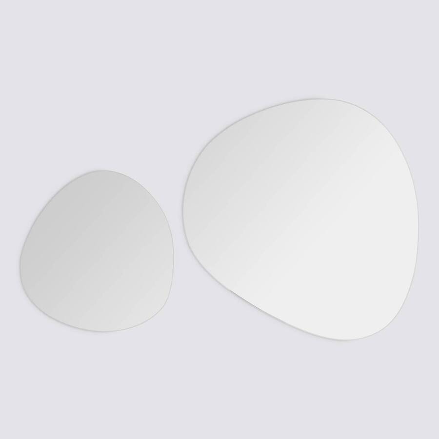 Lot de 2 miroirs adhésifs, d.20/30 cm Miroir