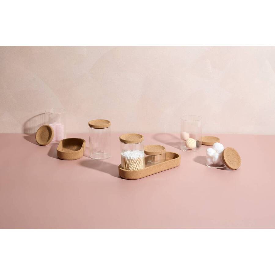 Lot de 2 organiseurs en verre avec support 