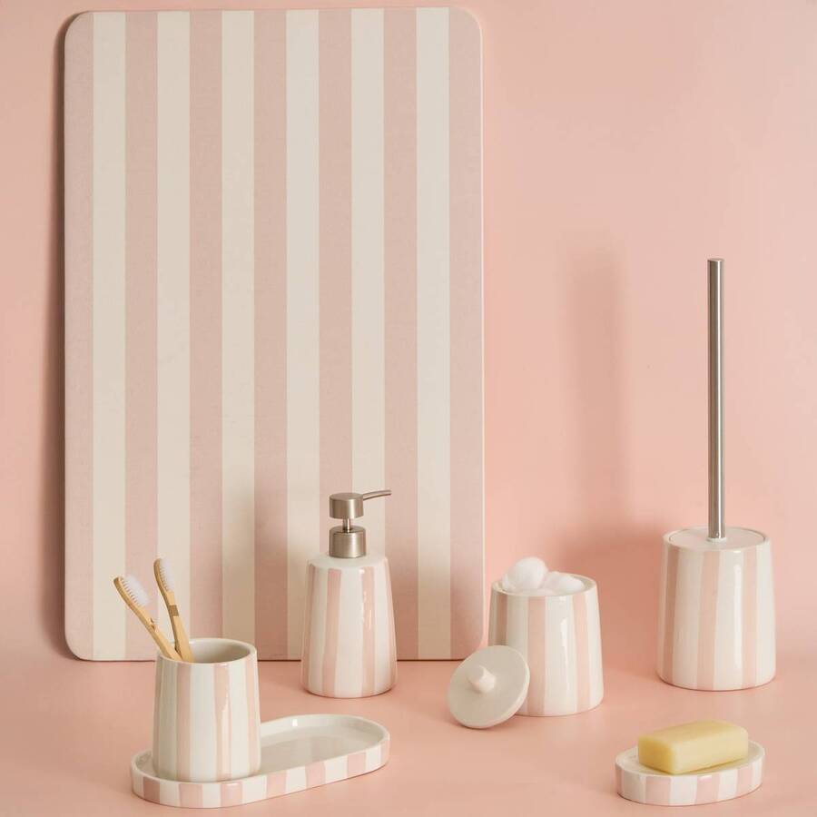 Porte-savon, rose Strio