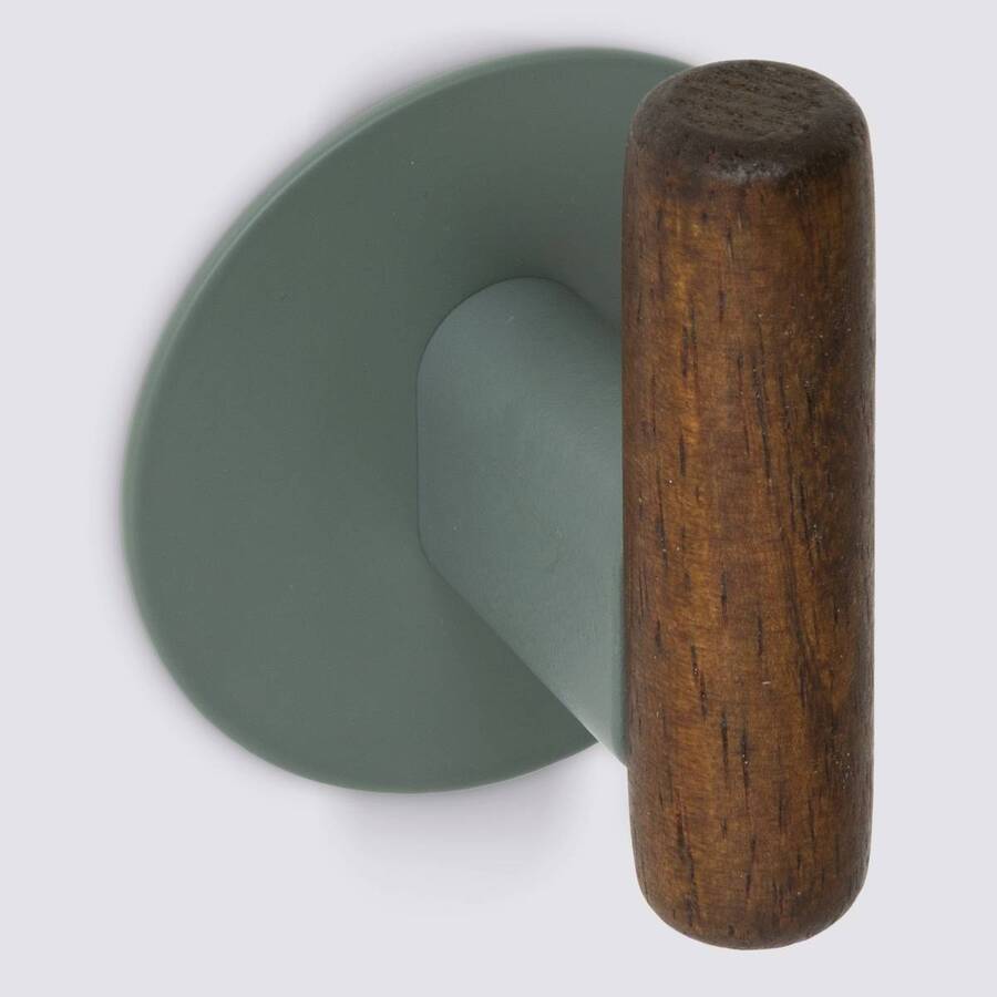 Lot de 2 patères adhésifs, vert Cassie