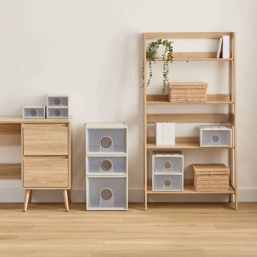 Tiroir en polypropylène, 2,5l, blanc Tide'n stak