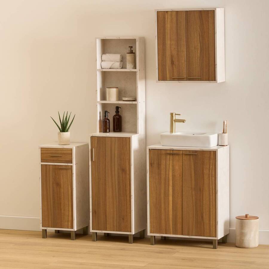 Meuble bas, 1 portes, 2 étagères Come