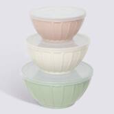 Lot de 3 saladiers avec couvercle, d.9/23/26 cm