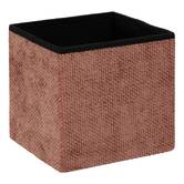 Pouf en mdf - panneau de fibres de bois, 31x31 cm, rose 