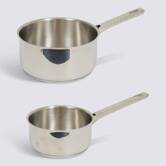 Lot de 2 casseroles, d.16/20 cm, inox 