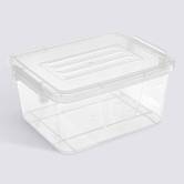 Lot de 5 boîtes de rangement, 5l, transparent Clippy