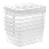 Lot de 5 boîtes de rangement, 5l, transparent Clippy