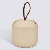 Pot à cotons, beige Oleya