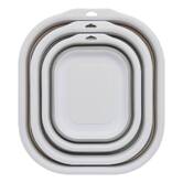 Lot de 3 bassines rétractables, 3/5/10l, gris Retract