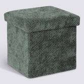 Pouf en mdf - panneau de fibres de bois, 31x31 cm, vert foncé 