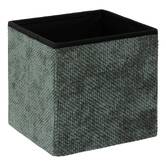 Pouf en mdf - panneau de fibres de bois, 31x31 cm, vert foncé 