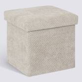 Pouf en mdf - panneau de fibres de bois, 31x31 cm, beige 