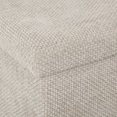 Pouf en mdf - panneau de fibres de bois, 31x31 cm, beige 