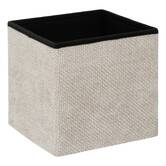 Pouf en mdf - panneau de fibres de bois, 31x31 cm, beige 
