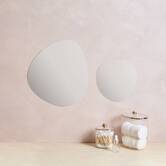 Lot de 2 miroirs adhésifs, d.20/30 cm Miroir