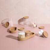 Lot de 2 organiseurs en verre avec support 