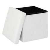 Pouf en mdf - panneau de fibres de bois, 31x31 cm, beige 