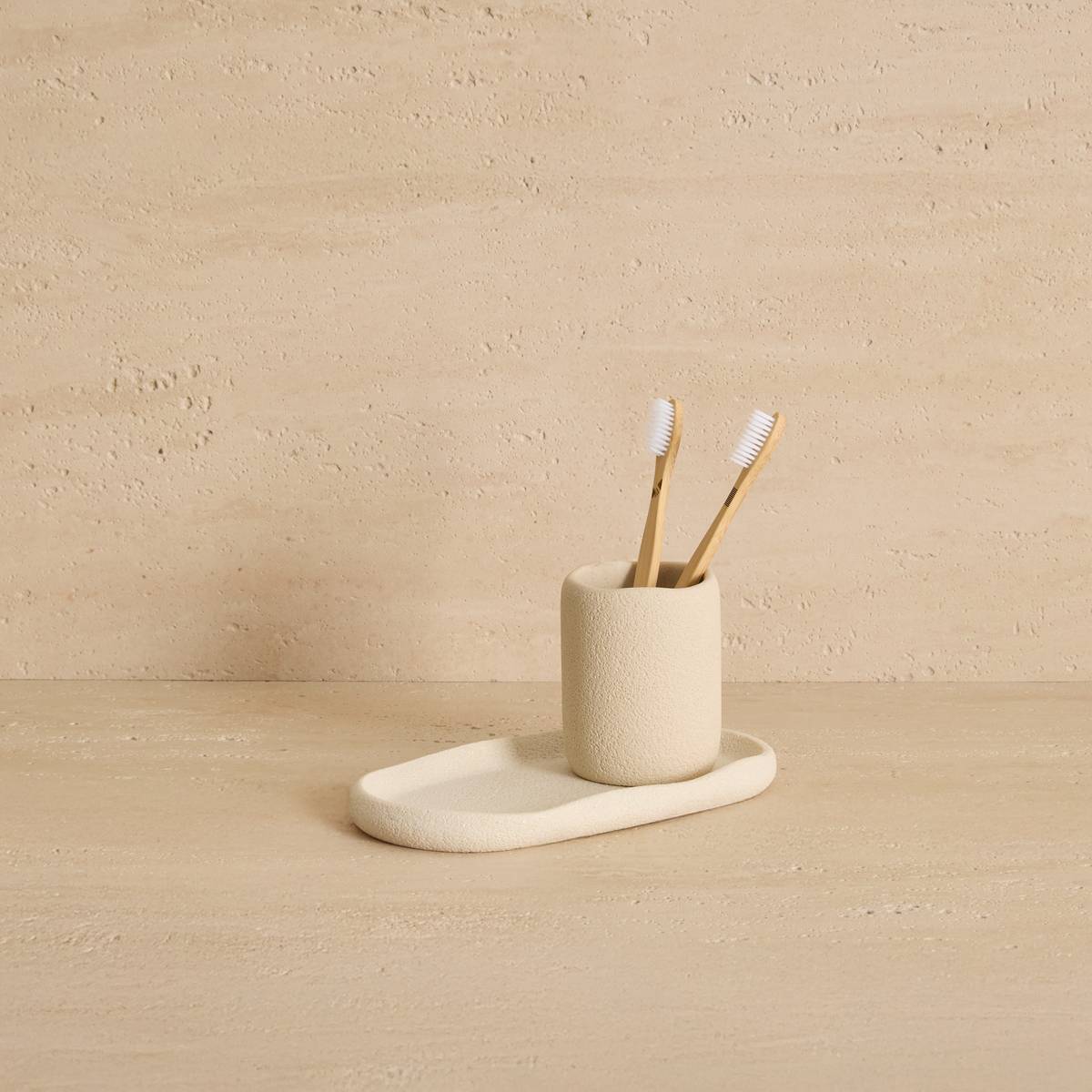 Porte-brosse à dents, beige Oleya