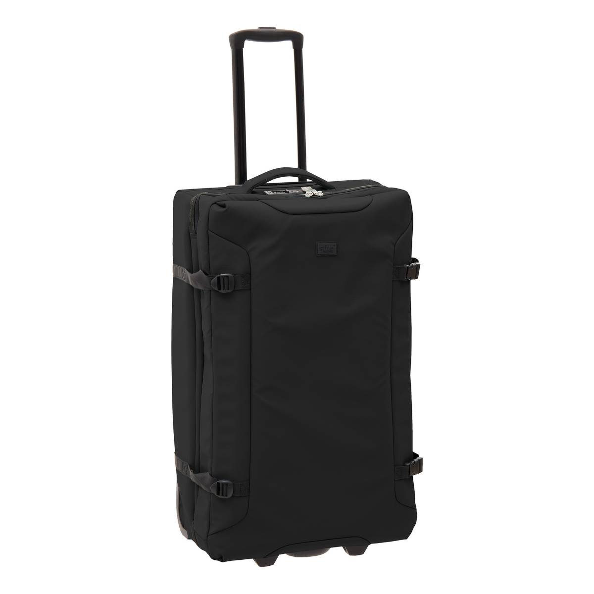 Set de 3 valises souples, 2 roues, fermeture tsa, noir 