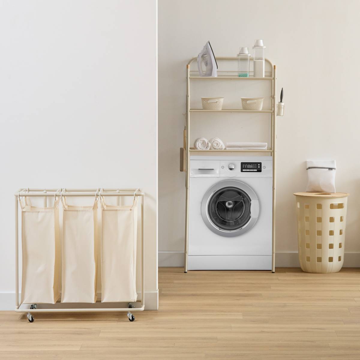 Panier à linge, 48 l, beige Linea