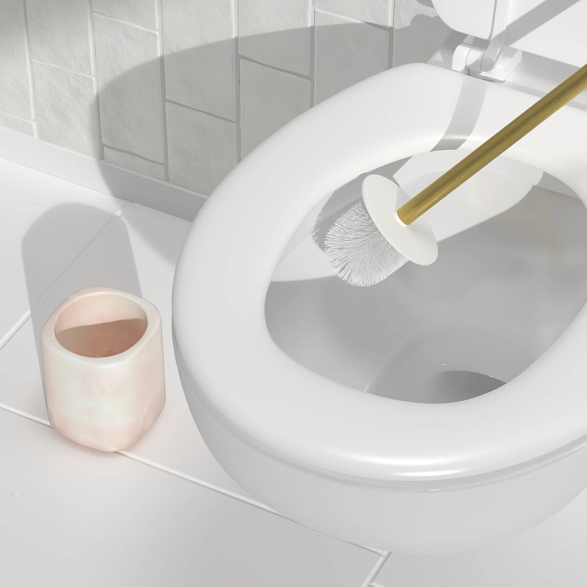 Brosse wc, blanc Cloudy