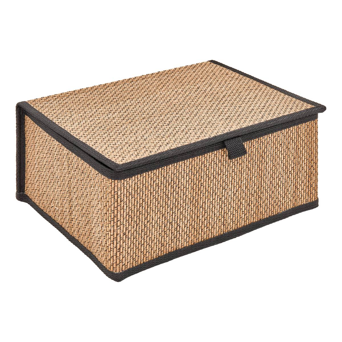 Set de 3 boîtes de rangement, l.25/30/35 cm, noir Stemy