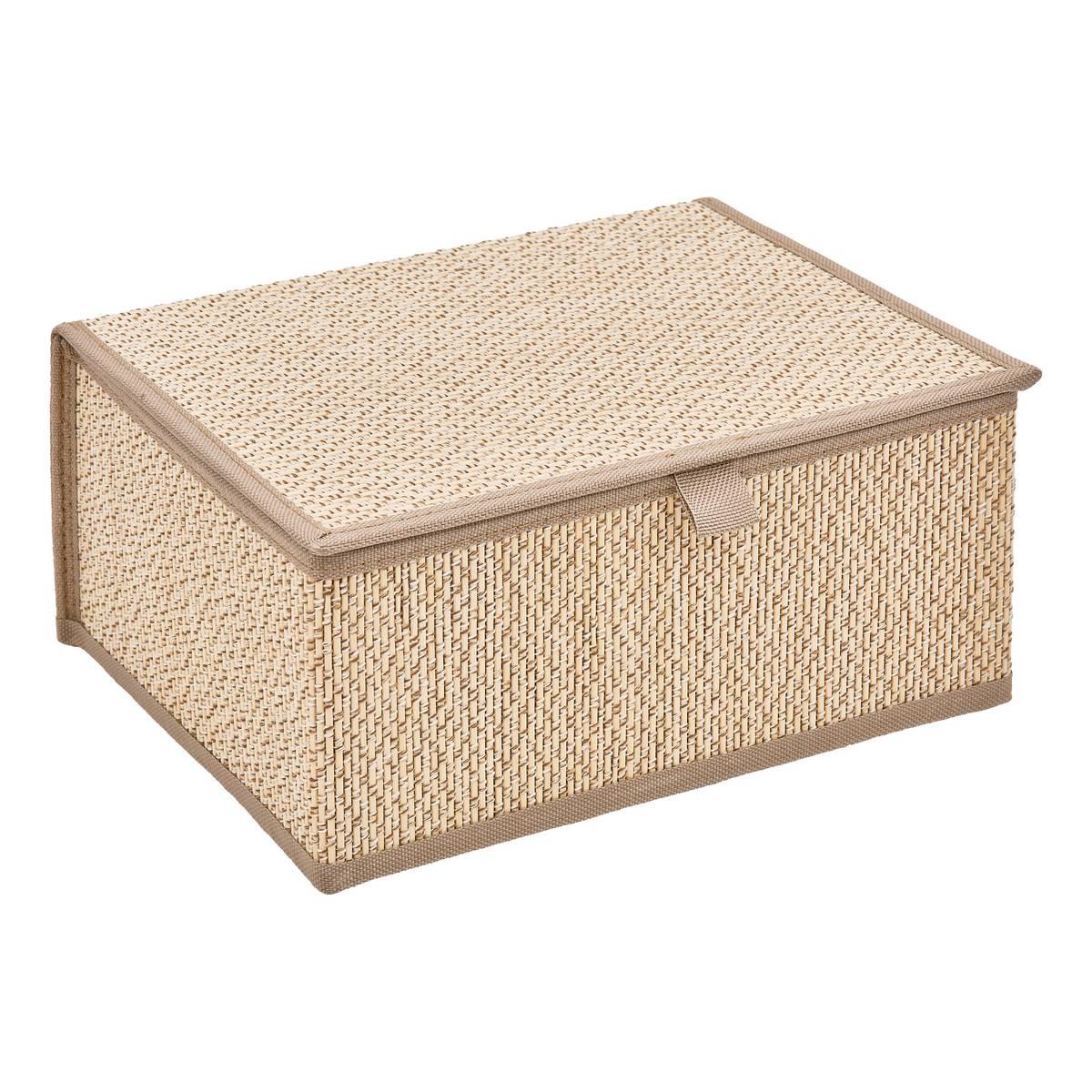 Set de 3 boîtes de rangement, l.25/30/35 cm, beige Stemy